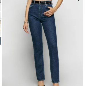 Reformation Liza High Straight Jean, Newport Wash, Size 27